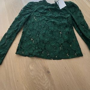 Green lace top